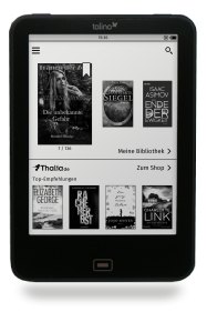 tolino Startbildschirm mit eBook Shop Thalia